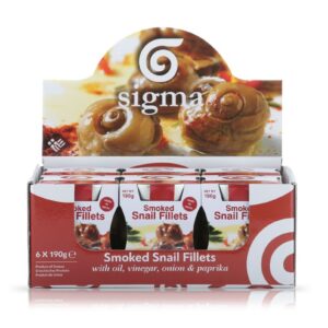 Smoked snail fillets with paprika (6x190gr)